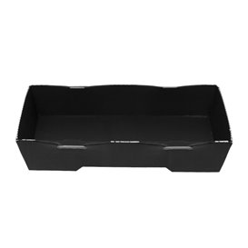 Plateau à Sushi en Carton Noir 12x6,2cm (600 Unités)