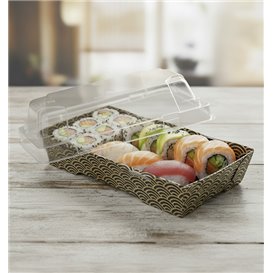 Couvercle Emballage Sushi rPET 12x6,2cm (50 Unités)