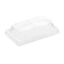 Plastic Deksel voor sushi Container rPET 12x6,2cm (600 stuks)