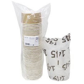 Papieren Soep Kom met Deksel Kraft PP 750ml Ø15cm (50 stuks)