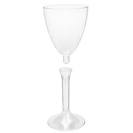 Verre à Vin Réutilisable PS Pied Transparent 180ml 2pcs (200 Utés)