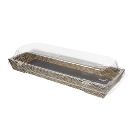 Plastic Deksel voor sushi Container rPET 22x9cm (400 stuks)