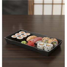 Boîte à Sushi Carton Noir 21,5x13,5cm (400 Utés)