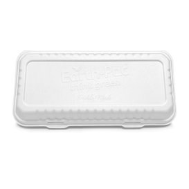 Suikerriet Gescharnierd Container "Menu Box" wit 32,4x15,3x6cm (250 stuks)