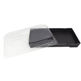 Plastic Deksel voor sushi Container rPET 21,5x13,5cm (400 stuks)