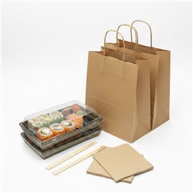 Couvercle Emballage Sushi rPET 21,5x13,5cm (400 Unités)