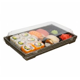Deksel voor rPET-Sushi-Verpakkingen 23,5x16cm (50 Stuks)