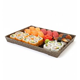 Boîte à Sushi Carton ''Waves'' 26x19cm (200 Utés)