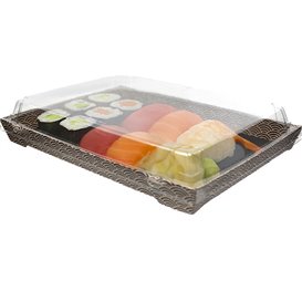 Couvercle Emballage Sushi rPET 26x19cm (200 Utés)