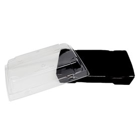 Plastic Deksel voor sushi Container rPET 16,5x11,5cm (50 stuks)