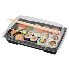 Couvercle Emballage Sushi rPET 16,5x11,5cm (400 Unités)
