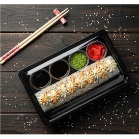 Couvercle Emballage Sushi rPET 18,5x12,5cm (400 Unités)