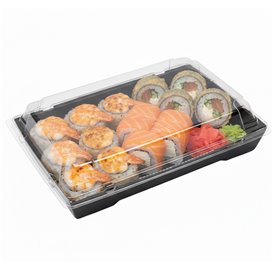 Couvercle Emballage Sushi rPET 18,5x12,5cm (50 Unités)