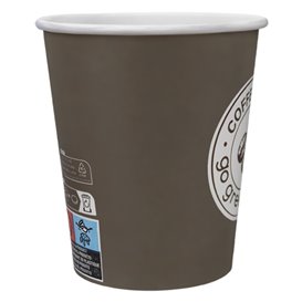 Kartonnen Beker ''Coffee Time'' 8Oz/240ml Ø8,0cm (1.000 Stuks)