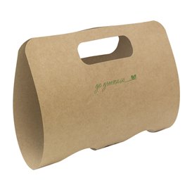 Papieren Kraft Bekerhouder met Handvat 23,9x18cm Ø8,0cm (500 stuks)