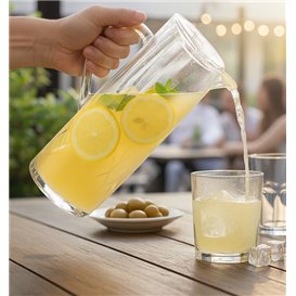 Carafe Réutilisable Durable “Firenze” en SAN avec Couvercle 1500ml (1 Uté)