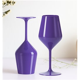 Verre à Vin Réutilisable Durable en Tritan Violet 470ml (1 Uté)