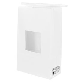 SOS-Zak Wit met Sluiting en Venster 15+7x23cm (50 stuks)