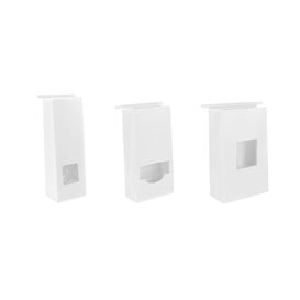 SOS-Zak Wit met Sluiting en Venster 12+6x23,5cm (50 stuks)