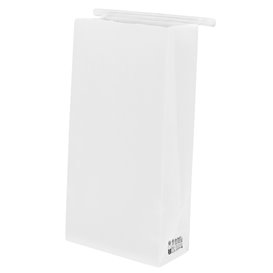 Witte SOS-zak met sluiting 12+6x23,5cm (1000 stuks)