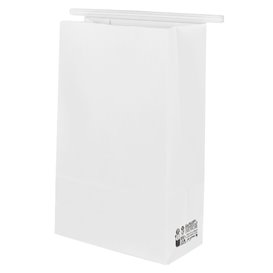 Witte SOS-zak met sluiting 15+7x23cm (1000 stuks)