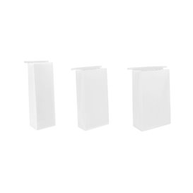 Witte SOS-zak met sluiting 9+6x26 cm (50 stuks)