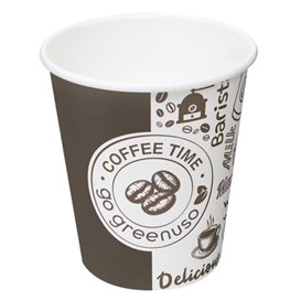 Gobelet en Carton ''Coffee Time'' 8Oz/240ml Ø8,0cm (50 Utés)