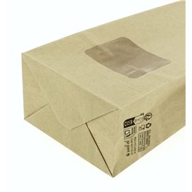 SOS kraft-zak met sluiting 9+6x26 cm (50 stuks)