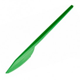 Couteau Plastique Vert de 165mm (15 Unités)