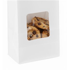 SOS-zak Wit met Sluiting en Venster 9+6x26 cm (1000 stuks)