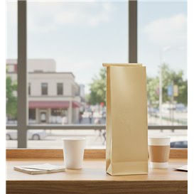 SOS kraft-zak met sluiting 9+6x26 cm (1000 stuks)