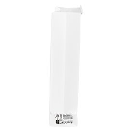 Witte SOS-zak met sluiting 12+6x23,5cm (50 stuks)