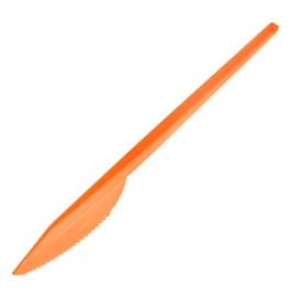 Plastic PS mes oranje 16,5 cm (900 stuks)