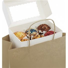Papieren zak met handgrepen kraft 115g/m² 35+16x44cm (200 stuks)