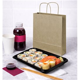 Papieren zak met handgrepen kraft 115g/m² 35+16x44cm (25 stuks)