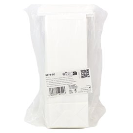 Sac SOS Blanc avec fermeture et fenêtre 9+6x26cm (1000 Utés)