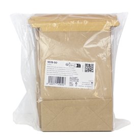SOS Kraft-zak met sluiting en venster 15+7x23cm (50 stuks)