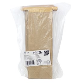 SOS Kraft-zak met sluiting en venster 9+6x26 cm (50 stuks)