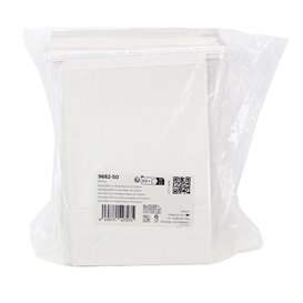 Witte SOS-zak met sluiting 15+7x23cm (50 stuks)