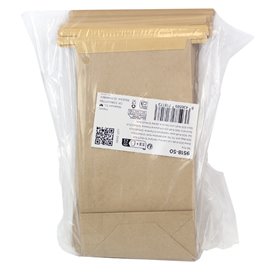 SOS Kraft-zak met sluiting en venster 12+6x23,5cm (1000 stuks)