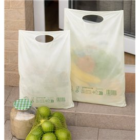 Zak met gestanst handvat Home Compost “Classic” 20x33cm 17µm (3.000 stuks)