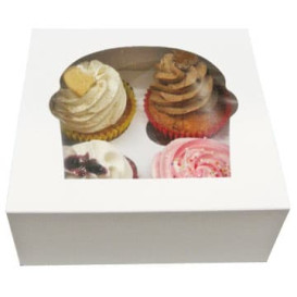 Papieren Cake vorm zak 4 Slots wit 17,3x16,5x7,5cm (140 stuks)