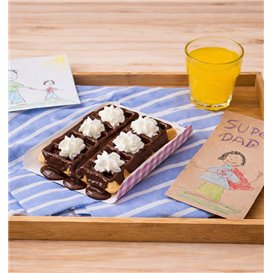 Plateau rose pour Gaufre 13,5x10cm (100 Utés)