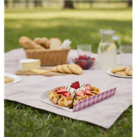 Papieren dienblad voor een wafelroze 13,5x10cm (100 stuks) 