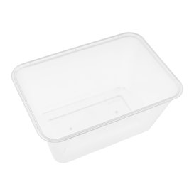 Boîte Rectangulaire Plastique Transparent 1.000ml 17,4x11,5x8cm (50 Utés)
