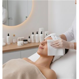 Wegwerp Spunlace handdoek voor manicure wit 20x30cm 50g/m² (100 stuks)