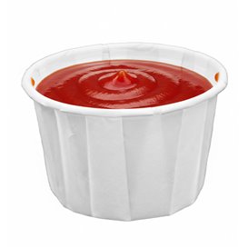 Beker Geplooid Papier Wit 100 ml (3000 Stuks)