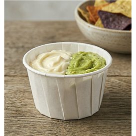 Beker Geplooid Papier Wit 100 ml (3000 Stuks)