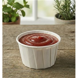 Beker Geplooid Papier Wit 100 ml (3000 Stuks)