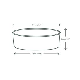 Pot Ronde en Carton Noire 500ml Ø15cm (300 Utés)